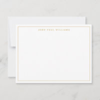 Faux Gold Simple Professional Thin Border