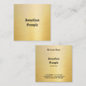 Faux Gold Sjabloon  Classic Look Oude Stijl Vierkante Visitekaartje (Voorkant / Achterkant)