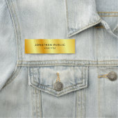 Faux Gold-Sjabloon Elegant Professional Modern Naamplaatje (In situ)