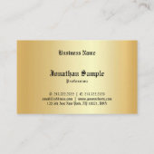 Faux Gold Sjabloon gecalligraveerde oude tekst Visitekaartje (Achterkant)