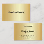 Faux Gold Sjabloon gecalligraveerde oude tekst Visitekaartje (Voorkant / Achterkant)
