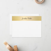 Faux Gold Sjabloon Handgeschreven Script Elegant (Voorkant / Achterkant in situ)