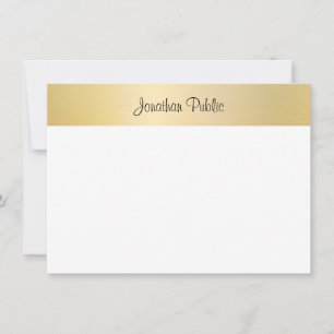 Faux Gold Sjabloon Handgeschreven Script Elegant