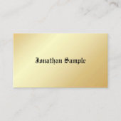 Faux Gold Sjabloon Oude tekst Glamoureus op maat Visitekaartje (Voorkant)
