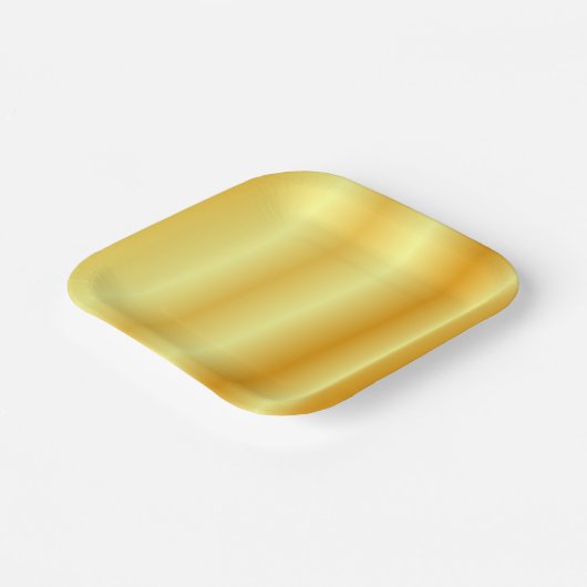 Faux Gold Sjabloon Trendy Elegant Glamoureuze Papieren Bordje (Gebogen)