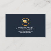 Faux Gold Slanting Logistics Lines Truck Transport Visitekaartje (Achterkant)