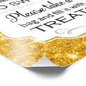 Faux Gold Snoep Buffet Vrijgezellenfeest Print Foto Afdruk (Hoek)