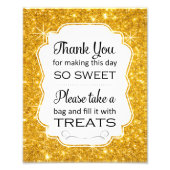 Faux Gold Snoep Buffet Vrijgezellenfeest Print Foto Afdruk (Voorkant)