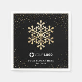 Faux Gold snowflake logo kerst Servet (Voorkant)