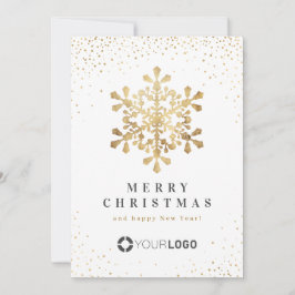 Faux Gold Snowflake visitekaartjes Kaart
