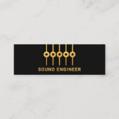 Faux Gold Sound Equalizer Panel Audio Mini Visitekaartje (Voorkant)