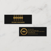 Faux Gold Sound Equalizer Panel Audio Mini Visitekaartje (Voorkant / Achterkant)