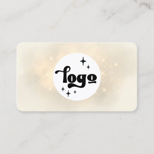 Faux Gold Sparkle Cloud visitekaartje (Voorkant)