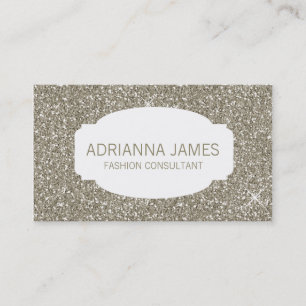 Faux Gold Sparkle Glitter Visitekaartje