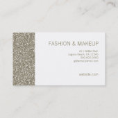 Faux Gold Sparkle Glitter Visitekaartje (Achterkant)