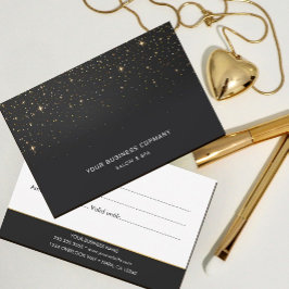 Faux Gold Sparkles op zwart cadeaubon
