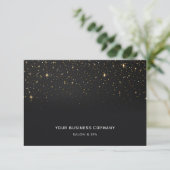 Faux Gold Sparkles op zwart cadeaubon (Staand voorkant)