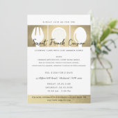 FAUX GOLD SPOON FORK COOKERY CLASS INVITE SJABLOON KAART (Staand voorkant)