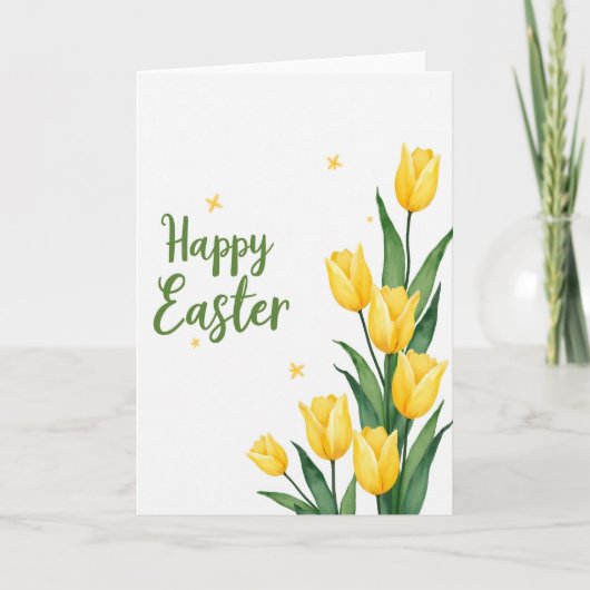Faux Gold Spring Flower Card Kaart (Voorkant)