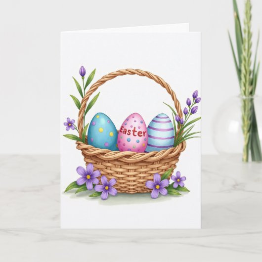 Faux Gold Spring Ovoids Card Kaart (Voorkant)