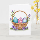 Faux Gold Spring Ovoids Card Kaart (Gele Bloem)