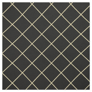 Faux Gold Squares Black Gecontroleerd Modern geome Stof