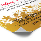 Faux gold stars employee of the month certificate poster (Hoek)