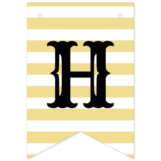 Faux Gold Stars Stripes Happy New Years Eve Party Vlaggetjes (Tweede vlag)