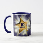 Faux gold sterren werknemer jubileum erkenning mok (Links)