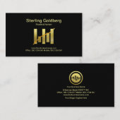 Faux Gold Stock Exchange Graph Financial Visitekaartje (Voorkant / Achterkant)