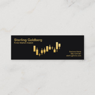 Faux Gold Stock Exchange Graph Forex Dealer Mini Visitekaartje