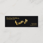 Faux Gold Stock Exchange Graph Forex Dealer Mini Visitekaartje (Voorkant)