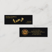 Faux Gold Stock Exchange Graph Forex Dealer Mini Visitekaartje (Voorkant / Achterkant)