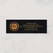 Faux Gold Stock Exchange Graph Forex Dealer Mini Visitekaartje (Achterkant)