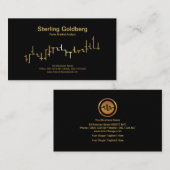 Faux Gold Stock Exchange Graph Forex Dealer Visitekaartje (Voorkant / Achterkant)