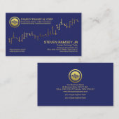 Faux Gold Stock Exchange Graph Index Forex Dealer Visitekaartje (Voorkant / Achterkant)
