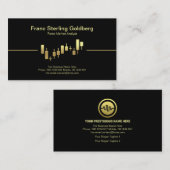Faux Gold Stock Exchange Graph Stock Broker Visitekaartje (Voorkant / Achterkant)