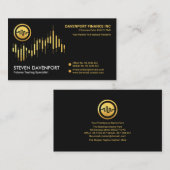 Faux Gold Stock Graph Futures Trading Visitekaartje (Voorkant / Achterkant)