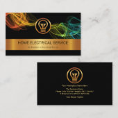 Faux Gold Stripe Electrical Power Wave Electrice Visitekaartje (Voorkant / Achterkant)