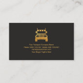 Faux Gold Stripe Retro Grey Truck Transport Visitekaartje (Achterkant)
