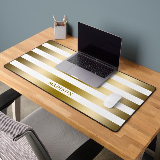 Faux Gold Stripes geometrisch patroon Bureaumat (Kantoor 2)