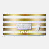 Faux Gold Stripes geometrisch patroon Bureaumat (Keyboard & Muis)