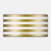 Faux Gold Stripes geometrisch patroon Bureaumat (Voorkant)