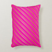 Faux Gold Stripes op roze of in uw kleur Accent Kussen (Voorkant(Verticaal))