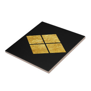 Faux Gold Takeda Japan Mon Vector Art Tegeltje