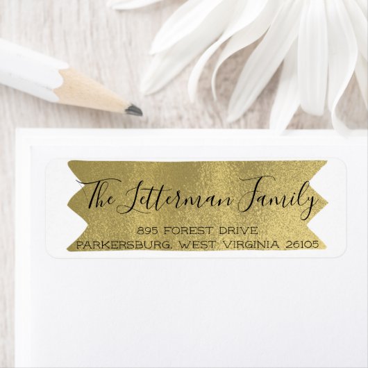 Faux Gold Tape Etiket (Insitu)