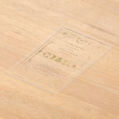 Faux Gold Tarot Hemelse Huwelijk Acryl Uitnodigingen (Laagn)