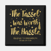 Faux Gold Tassel Afstuderen Magneet (Voorkant)