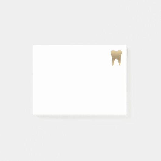Faux Gold Teeth Dental Post-it Notes (Voorkant)