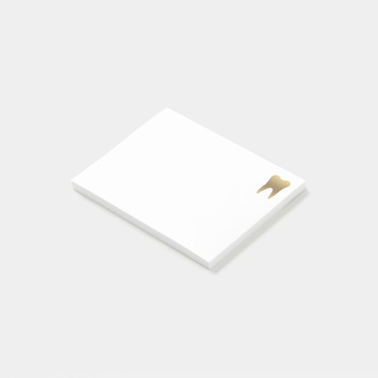 Faux Gold Teeth Dental Post-it Notes (Schuin)